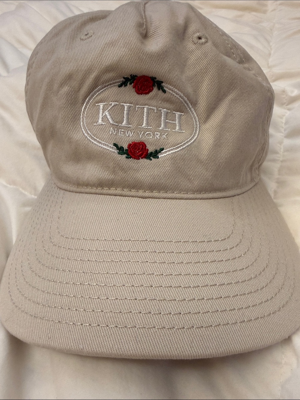 KITH Women Kith & Kin Rose Embroidered Oval Logo Cap
